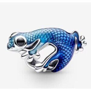 Blue Gecko Charm,925 Sterling Silver Charm For Bracelet Necklace Pendant